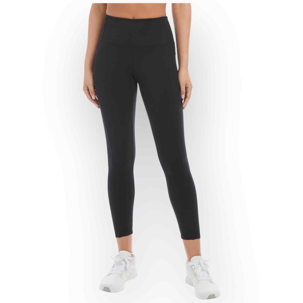 Danskin Womens Black Solid Elastic High-Rise Leggings Size XL - Picture 3 of 8
